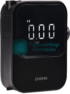 Автомобильный компрессор Digma QBK-120B черный, шланг 0.2м