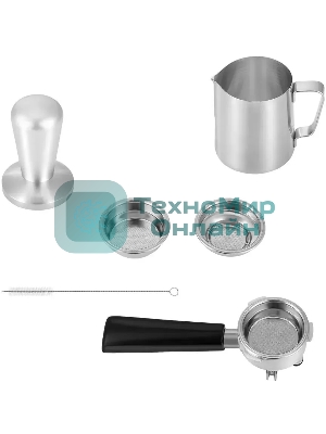 Кофеварка рожковая Kitfort КТ-7170 серебристый/белый, исп. кофе - молотый, 2,8 л, 2900 Вт, 20 бар