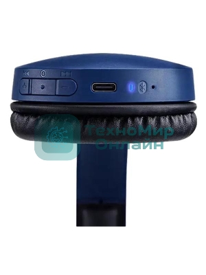 Беспроводные/проводные наушники Panasonic RB-HF630BG-A синий, накладные, Bluetooth + проводной, быстрая зарядка