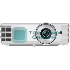 Проектор Exell EXD201W. Технология DLP, 3800 ANSI, WXGA (1280x800), 30 000:1. Проекционное отношение 1.54-1.72. Белый.