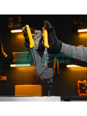 Заклепочник ручной Denzel 285 мм, поворотный, 0-360, заклепки 2,4-3,2-4,0-4,8 мм