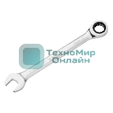 Ключ комбинированный Denzel, с трещеткой, 17 мм