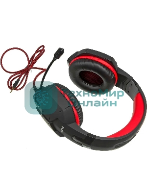 Игровые стереонаушники с микрофоном SVEN AP-G988MV, черный-красный Игровые стереонаушники с микрофоном SVEN AP-G988MV, черный-красный