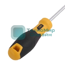 Отвертка шлицевая Deli DL6362001 6х200мм CR-V, Двухкомпонентная ручка. Хромированная