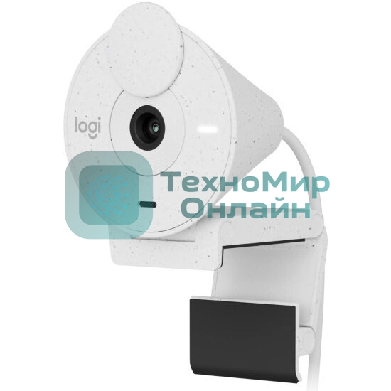 Веб-камера Logitech Brio 300 1920x1080, 30 кадр/с, USB Type-C, микрофон (шумоподавление), автоматическая фокусировка, автоосвещение, универсальное крепление белая