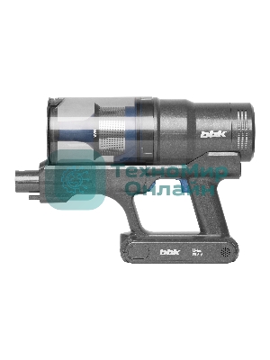 Пылесос вертикальный BBK BV3005 серый/синий, питание от аккумулятора, 160 Вт, уборка сухая, пылесборник 0.6 л