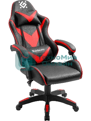 Кресло Defender XCOM черный, экокожа, 120 кг, механизм качания