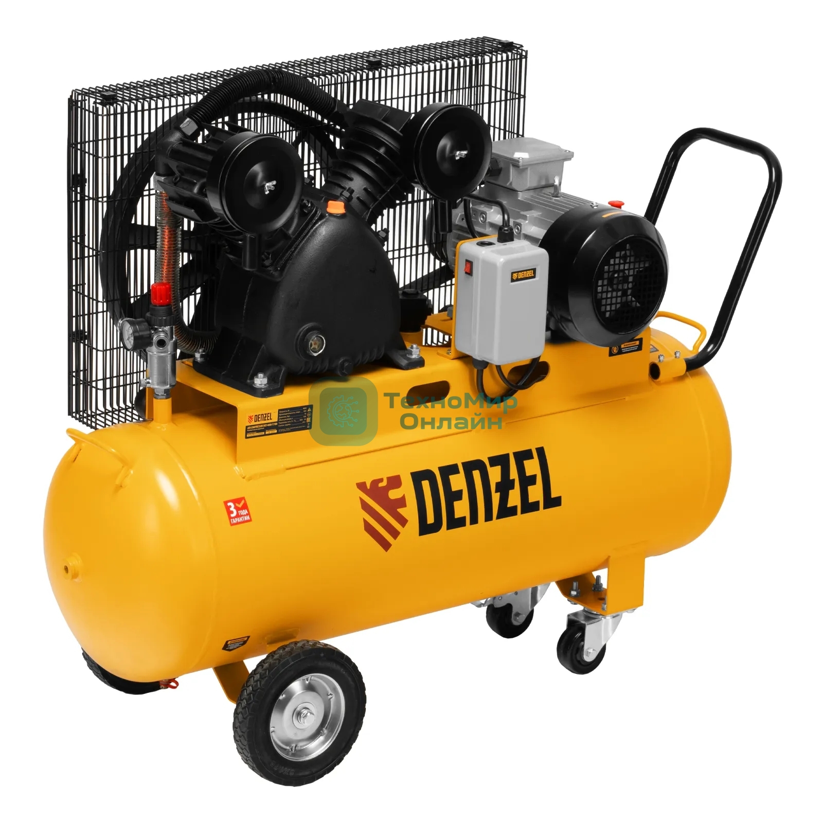 Компрессор воздушный Denzel рем. привод BCV 4000-T/100, 4,0 кВт, 100 л, 690 л/мин