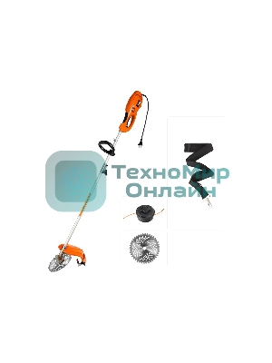 Электротриммер PATRIOT ET 1200 +нож 250304400 мощность 1100Вт, диам.диска 23см, леска 2.4мм, захват 46см