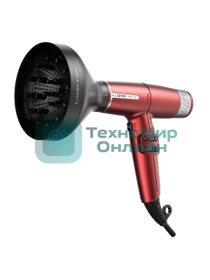 Фен GA.MA IQ LITE красный, 1600 Вт, компактный, ионизация