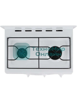 Плита газовая Flama CG 3202 W/B белый, конфорок 2 шт, духовка 30 л, 50 см x 85 см x 38 см