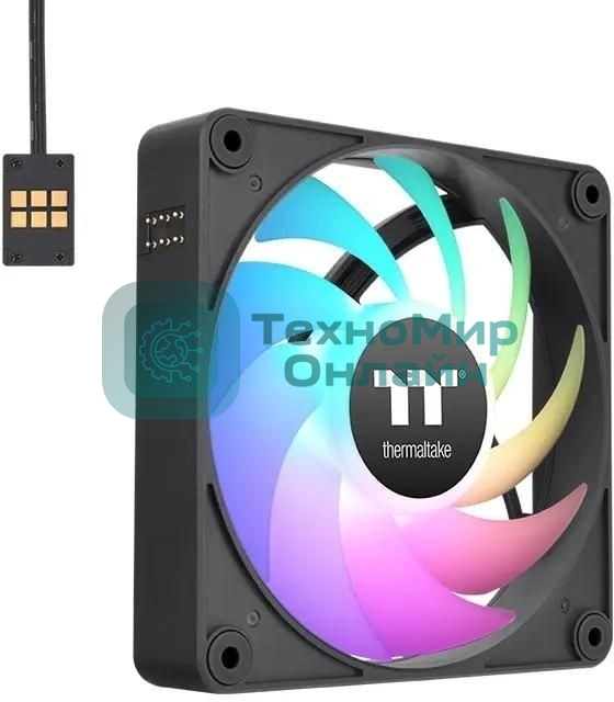 Вентилятор для корпуса Thermaltake CT140 EX Sync ARGB 140х140x25 черный 4-pin 30.7дБ (упак.:3шт) (CL-F182-PL14SW-A) Ret