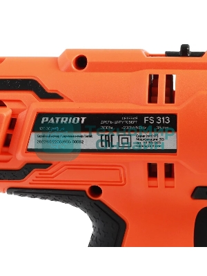 Дрель-шуруповерт сетевой Patriot FS 313, Сетевая, 300 Вт