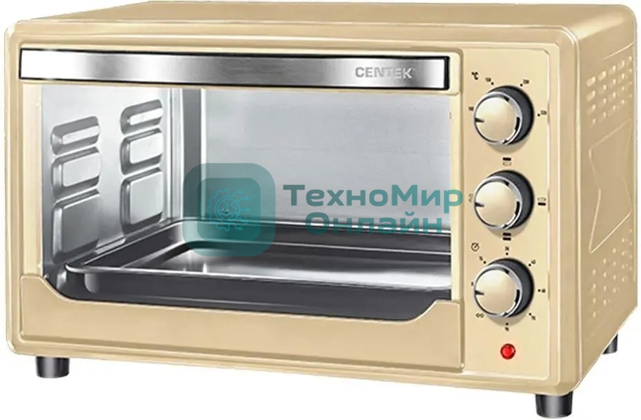 Мини-печь Centek CT-1537-30 бежевый, 30 л, 1600т, +противень 23 см, 4 режима