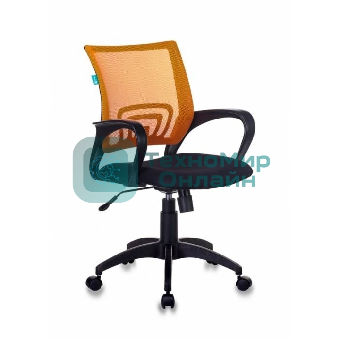 Кресло Бюрократ CH-695NLT оранжевый/черный, сетка/ткань, 120 кг, механизм качания