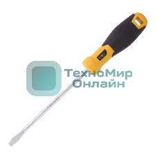 Отвертка шлицевая Deli DL6361501 6х150мм CR-V, Двухкомпонентная ручка. Хромированная