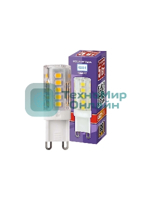 Лампа светодиодная JazzWay PLED-G9 5Вт капсульная 4000К белый G9 300лм 220-230В