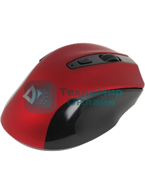 Мышь беспроводная Defender Prime MB-053 красный, 1600 dpi, радиоканал, USB, кнопки - 6