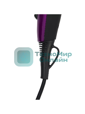 Фен Polaris PHD 2077i фиолетовый/черный, 2000 Вт, компактный, ионизация