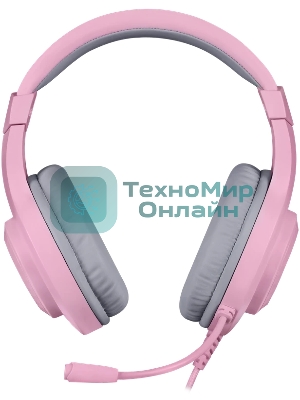 Гарнитура Redragon Hylas розовый, проводная, USB / 2 x mini jack 3.5 мм, подсветка
