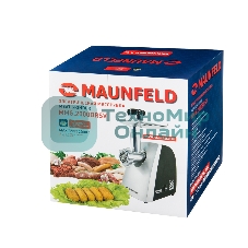 Мясорубка электрическая Maunfeld MMG.2000BRSV черный, 2000 Вт, 2.6 кг/мин, реверс, металлический лоток, насадки - 5