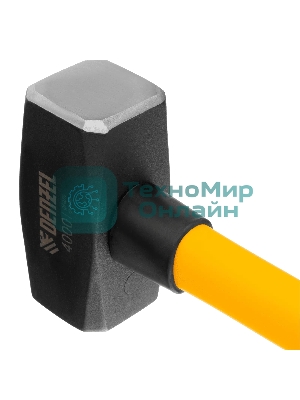 Кувалда Denzel 4000 г, кованая, фибергласовая рукоятка c TPR покрытием, 880 мм