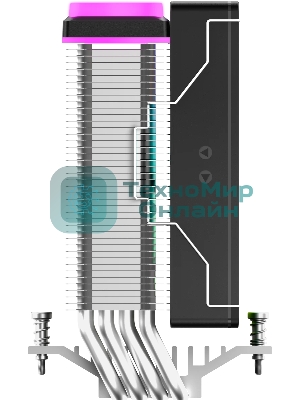 Кулер для процессора Ocypus Delta A40 SE BK ARGB, 120мм ARGB FAN, Top ARGB Panel, 4 HEAT PIPES, 4-PIN PWM, 800-1800 RPM, 31DBA, HYDRO BEARING, LGA115X/1200/1700/18XX, AM4/AM5