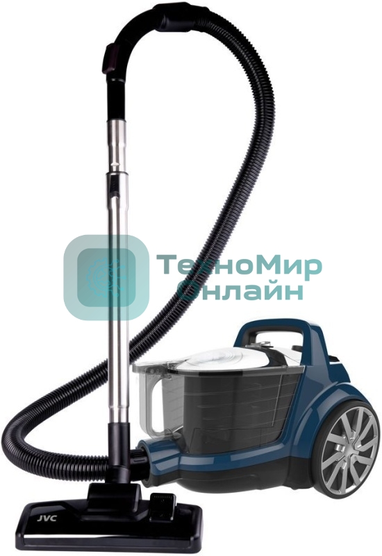 Пылесос JVC JH-VC405 черный/синий, 360/2050 Вт, уборка сухая, пылесборник контейнер 2 л