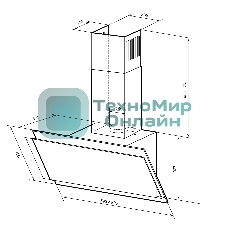 Вытяжка наклонная LEX Furia 600 белая, 59.5 см, 1050 куб. м/ч, 50 дБ