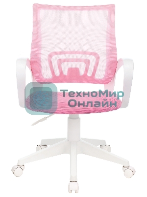 Кресло Бюрократ CH-W695NLT TW-06A TW-13A розовый, сетка/ткань, 120 кг, механизм качания