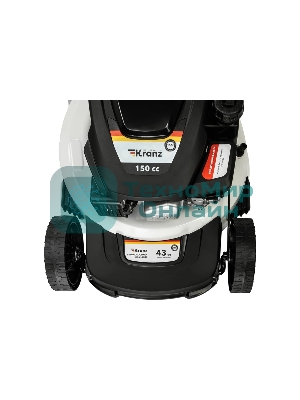 Газонокосилка бензиновая Kranz KR-430NSP несамоходная, 150 см3, 43 см