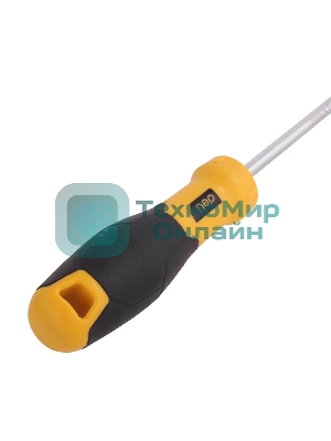 Отвертка шлицевая Deli DL6361501 6х150мм CR-V, Двухкомпонентная ручка. Хромированная