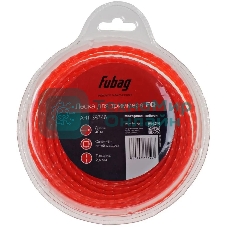 Триммерная леска FUBAG FQ, сечение витой квадрат, L 40 м х 2.4 мм 38746
