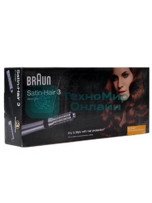 Фен-щетка Braun AS-330 64485731 серебристый/черный, 400 Вт, 18/36 мм
