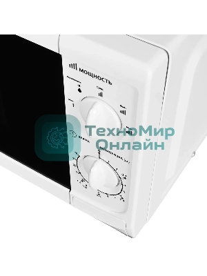 Микроволновая печь Starwind SWM5620 белый, 20 л, 700 Вт, переключатели - поворотный механизм