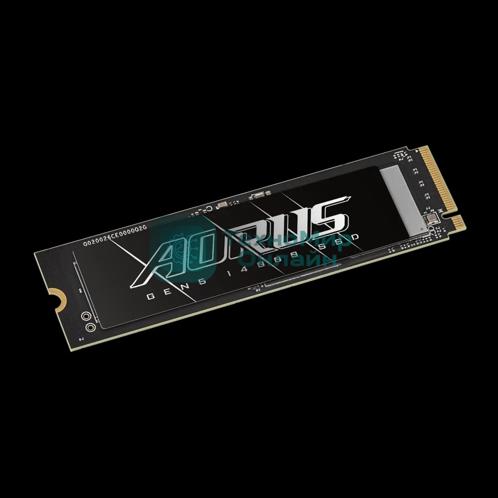 Накопитель SSD Gigabyte AORUS Gen5 14000 AG514K1Tb, 1Tb M.2 2280 PCI-Express 5.0x4, NVMe 2.0, 3D TLC NAND, Phison PS5026-E26, TbW 700