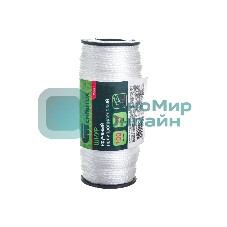 Шнур крученый полипропиленовый Сибртех 1,5 мм, L 100 м, 29 кгс, на катушке, белый