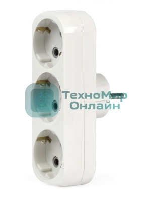 Тройник Smartbuy (SBE-16-A02-3z) 3 гнезда с заземлением плоский 16А 250B