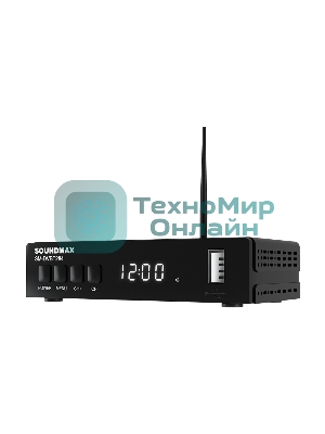 Приставка для цифрового ТВ SoundMax SM-DVBT284 черный, DVB-T2, DVB-T, DVB-C, HDMI, USB 2.0 х2