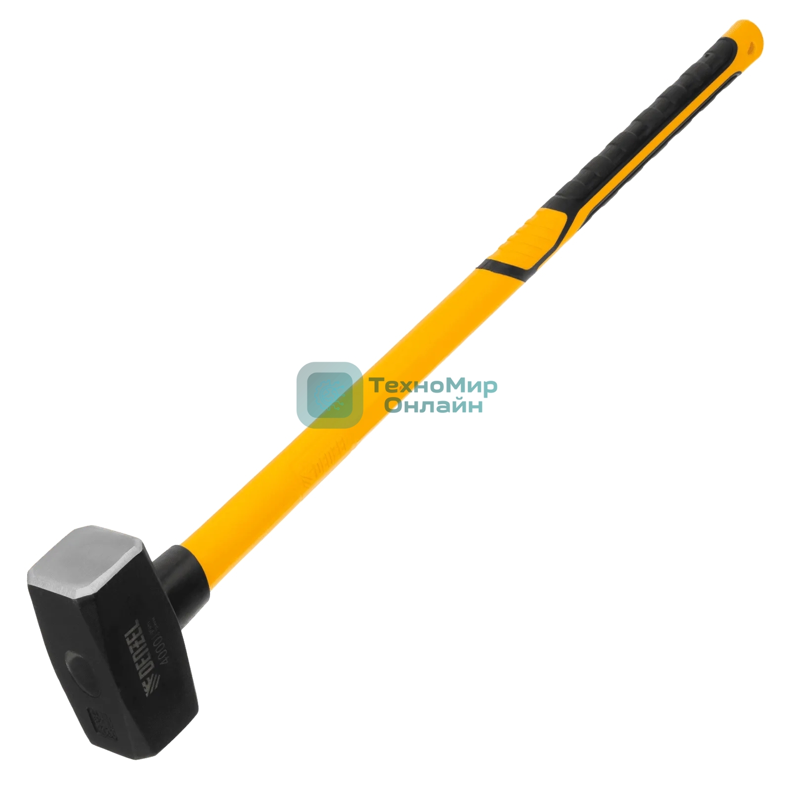 Кувалда Denzel 4000 г, кованая, фибергласовая рукоятка c TPR покрытием, 880 мм