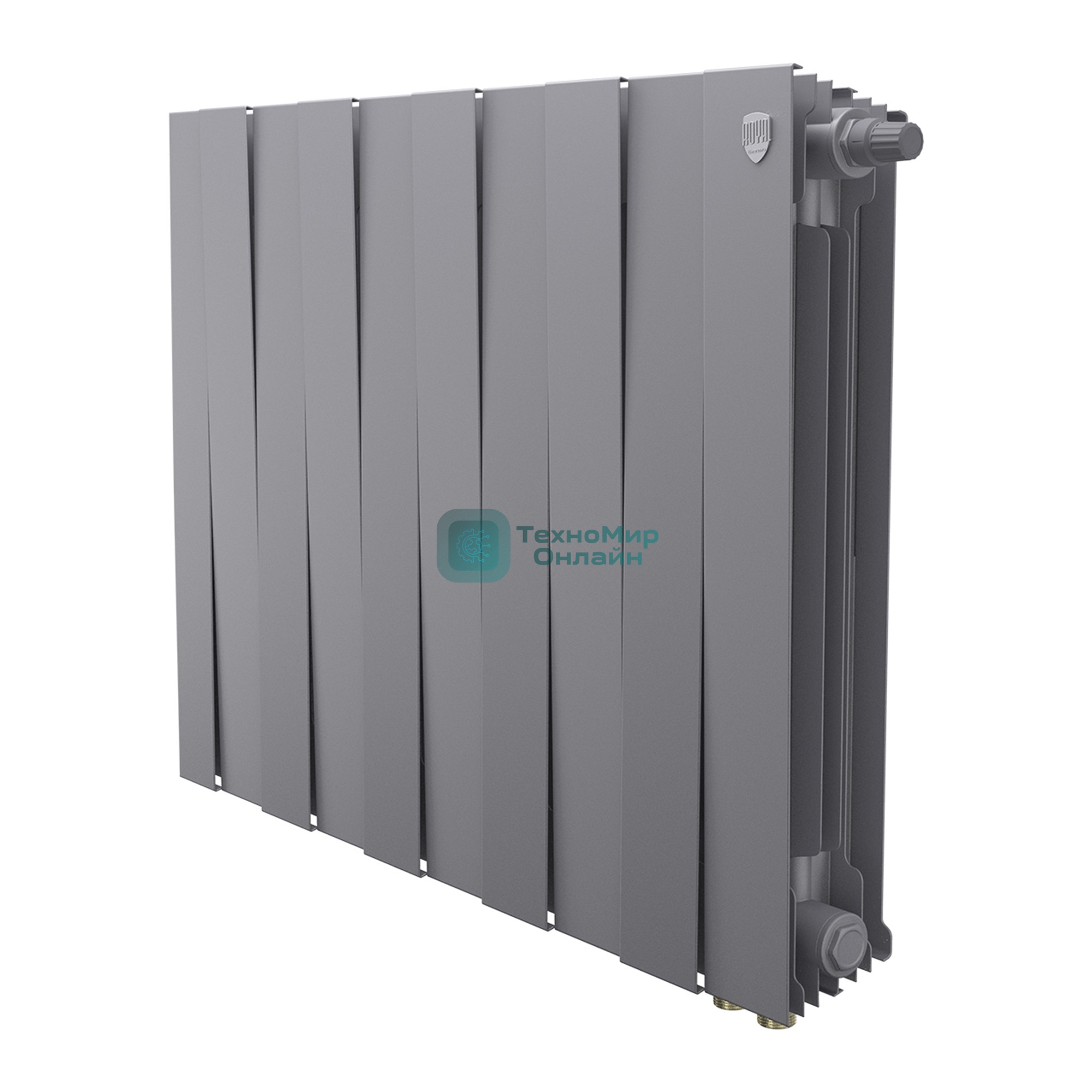 Радиатор биметаллический Royal Thermo PianoForte 500 Серебристый VR80 - 10 секц.