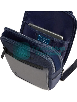 Рюкзак слинг мужской Piquadro Orion CA6625S136/BLU синий ткань/натур.кожа