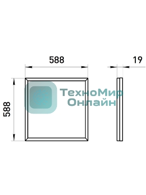 Светильник светодиодный ЭРА SPO-640-3-6K-32 32Вт 6500К 3200лм IP40 588х588х19мм панель матовый грильято