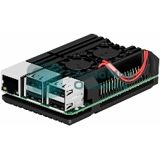 Корпус ACD RA503 Aluminum Case with Double Fans for Raspberry Pi 4B, черный