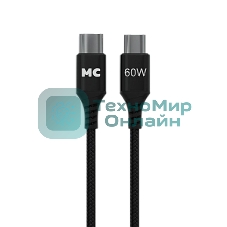 Кабель MORE CHOICE (4620202554093) K69aa 2м USB 3.0A PD 60W для Type-C Type-C- 2м, черный