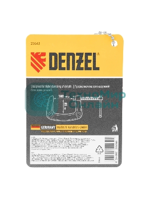 Струбцина Denzel G-образная, усиленная, 100 мм