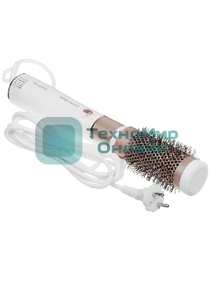 Фен-щётка Polaris PHSB-1214Mi белый/розовое золото, 1200 Вт, ионизация