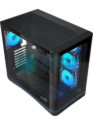 Корпус SAMA V62S, Midi-Tower, чёрный, 4 x 120 мм