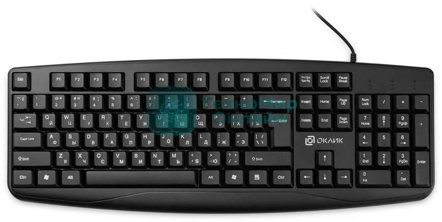 Клавиатура проводная Oklick 105M (1678092), USB, черный