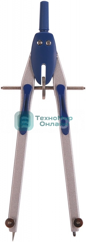 Циркуль Deli Accuro EG30994, корпус синий, металл, в комплекте: грифель